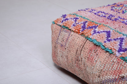 Two handmade moroccan ottoman rug pouf