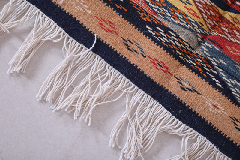 Moroccan handwoven kilim 3.5 FT X 5.8 FT