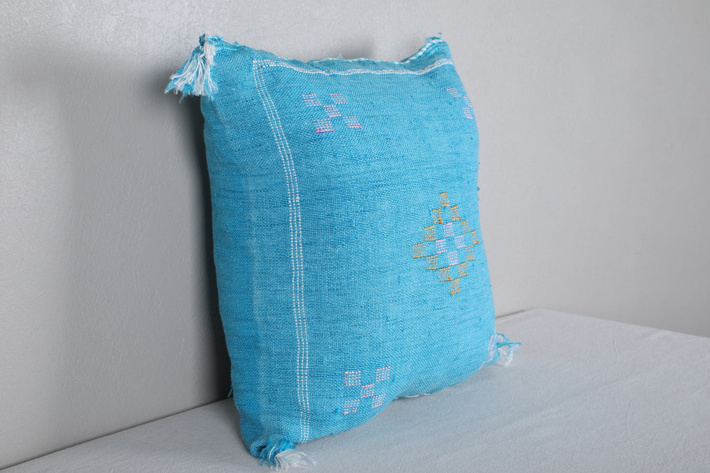 Moroccan blue sky Pillow 18.5 INCHES X 18.5 INCHES