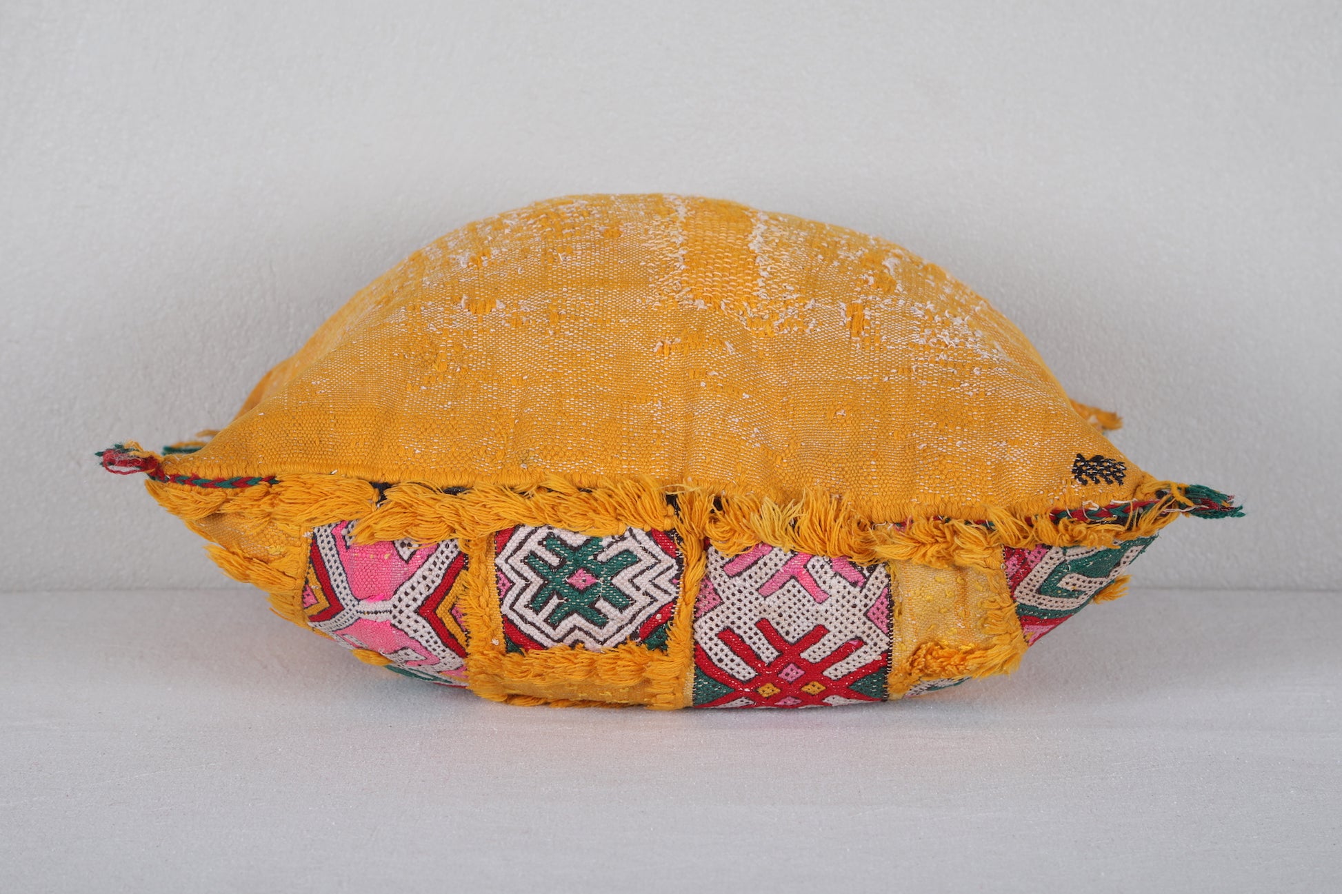 Yellow berber tribal pillow 16.5 INCHES X 18.5 INCHES