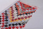 Colorful Moroccan chess rug shag 2.3 X 5.9 Feet