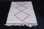 Handmade berber area rug 2.9 X 4.3 Feet