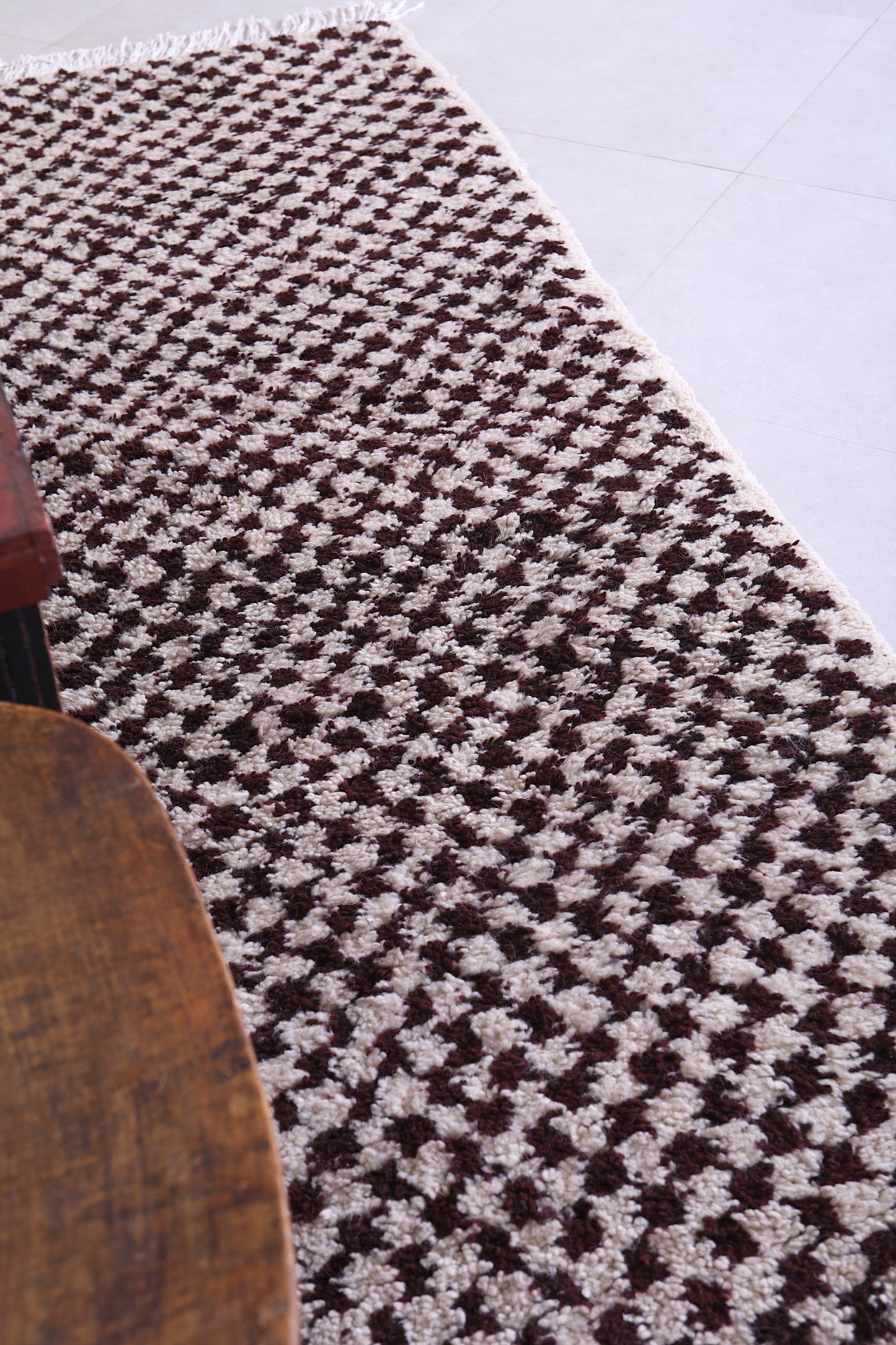 Runner Moroccan Rug - Custom Checkered rug