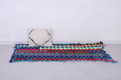 Vintage handmade moroccan berber runner rug 2.6 FT X 6 FT