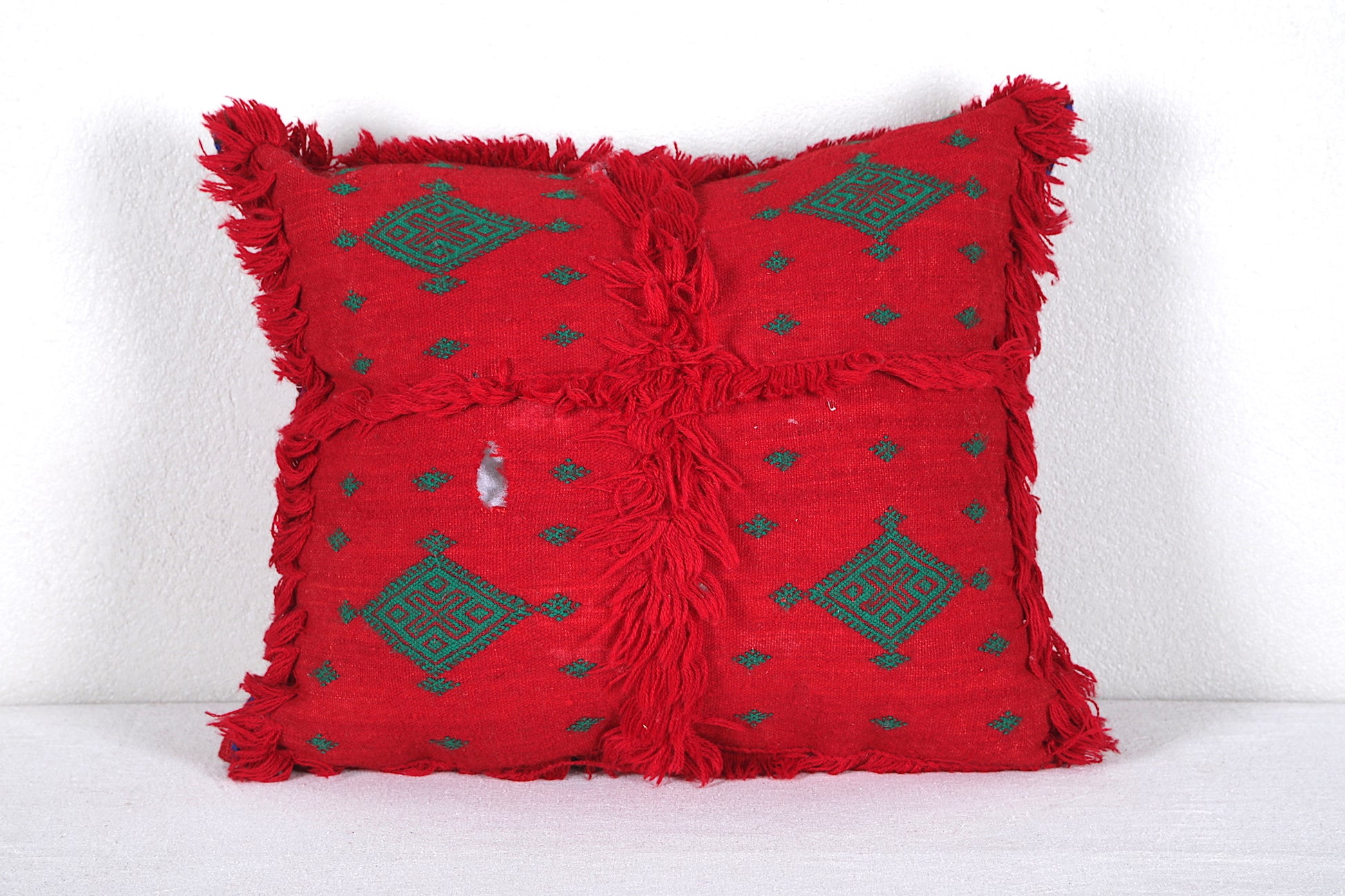 Moroccan red Pillow 14.9 INCHES X 18.1 INCHES