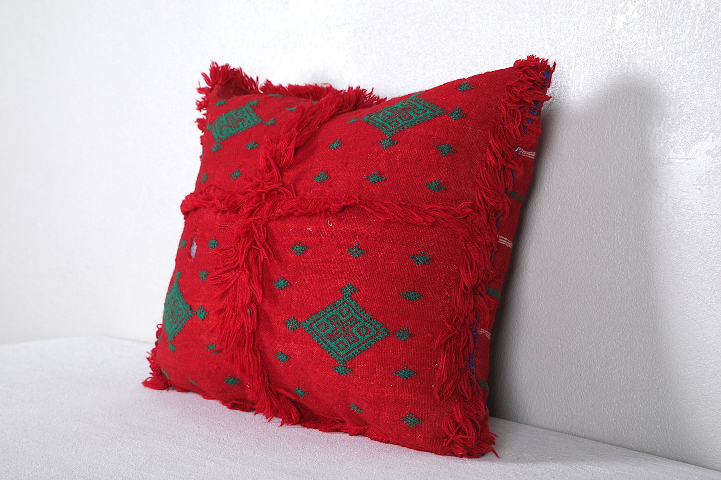 Moroccan red Pillow 14.9 INCHES X 18.1 INCHES