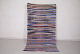 Colorful Runner Boucherouite rug 4.3 x 7.7 Feet