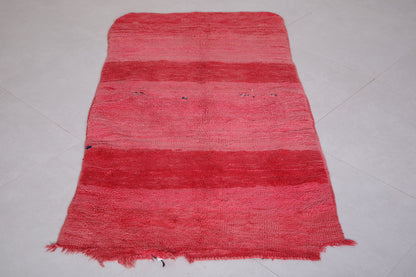 Red Moroccan Rug 3 X 5.6 Feet