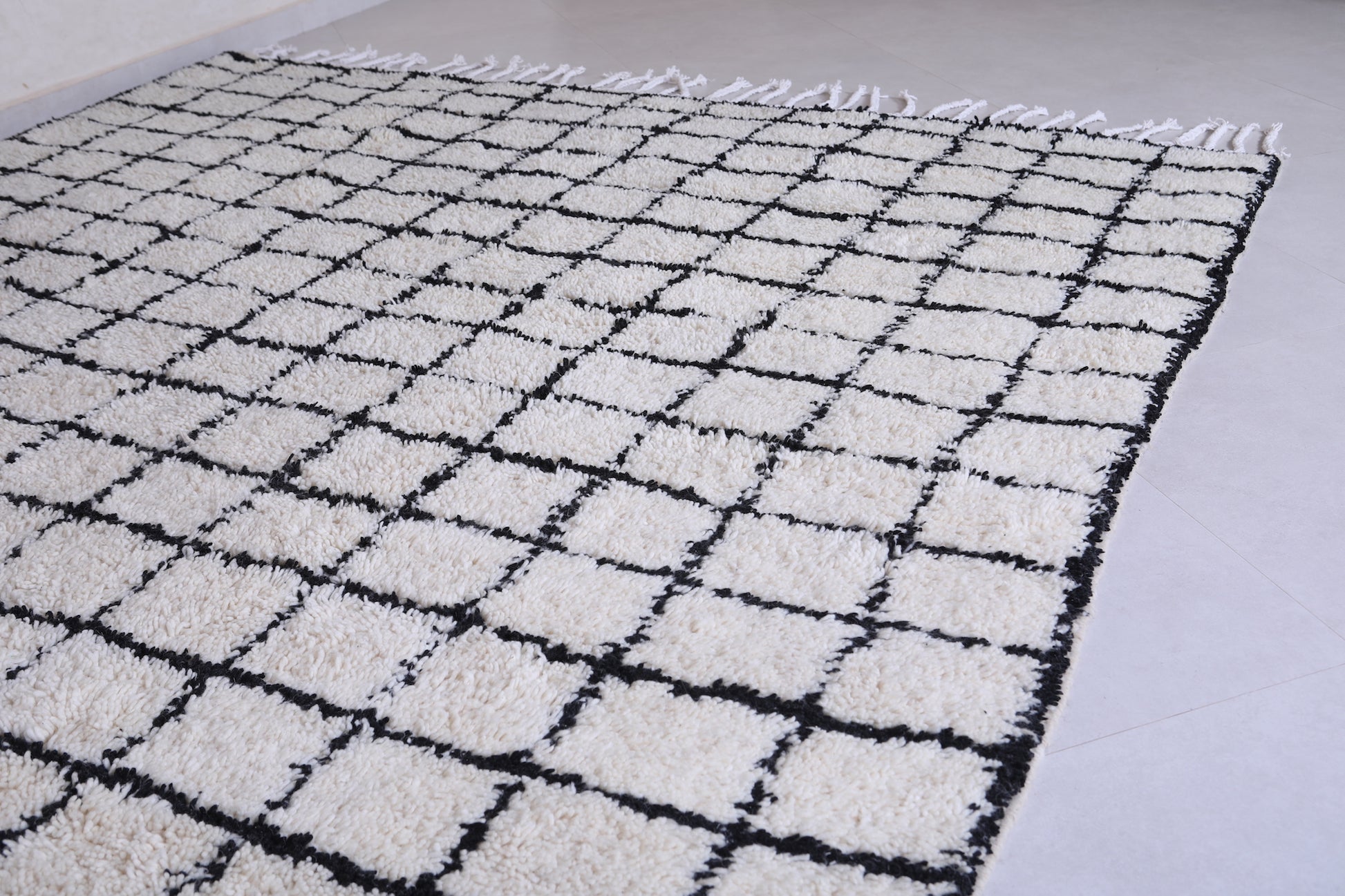 Custom berber area rug - Handmade moroccan plaid carpet