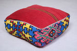 Two handmade azilal colorful berber pouf