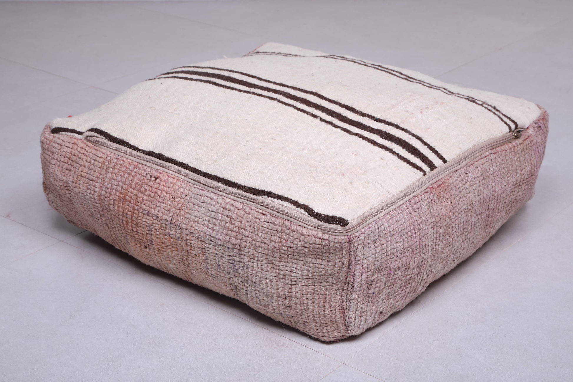 Two Antique handmade Ottoman rug Poufs