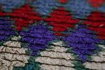Moroccan Boucherouite rug 2.6 X 4.8 Feet