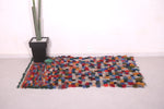 Moroccan Berber Boucherouite rug 3.5 x 5.7 Feet