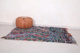 moroccan boucherouite rug 4.5 X 5.3 Feet