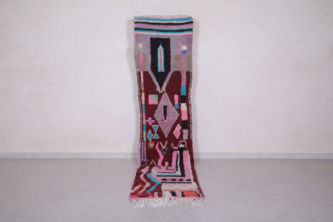 Handmade Moroccan hallway rug 2.4 X 10 Feet