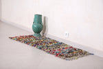 Moroccan Boucherouite runner rug 1.6 X 4.5 Feet