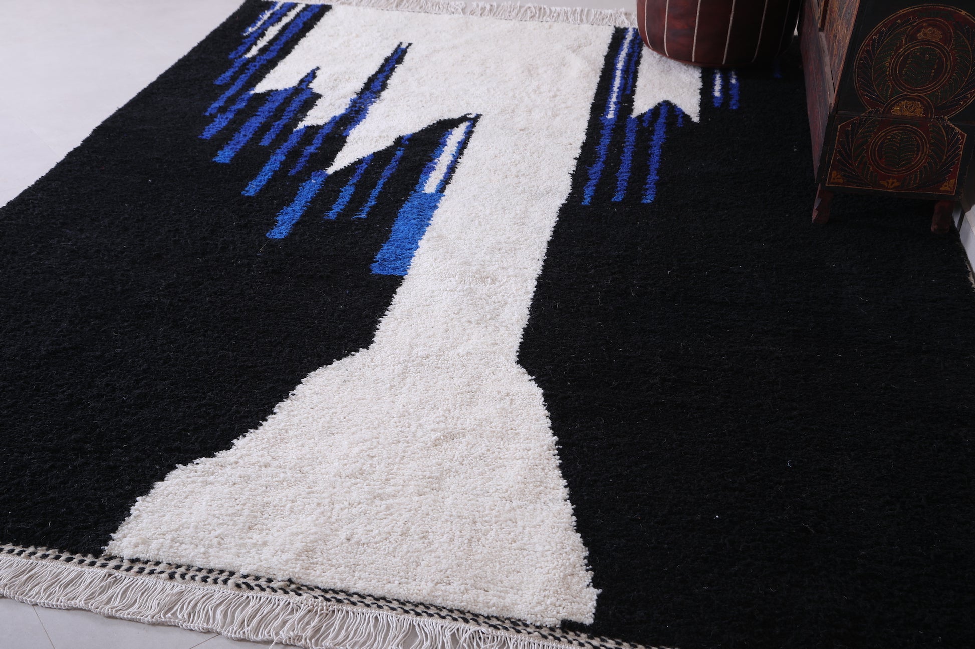 Contemporary rug - Beniourain Moroccan rug - wool rug - Custom Rug