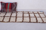 Handmade Moroccan Rug Beige and Brown 2.4 X 4.5 Feet