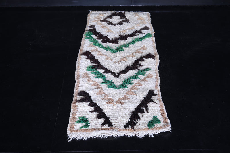 Moroccan Runner Rug 2.1 x 5.5 FT - Handwoven Chevron Design - moroccan rug