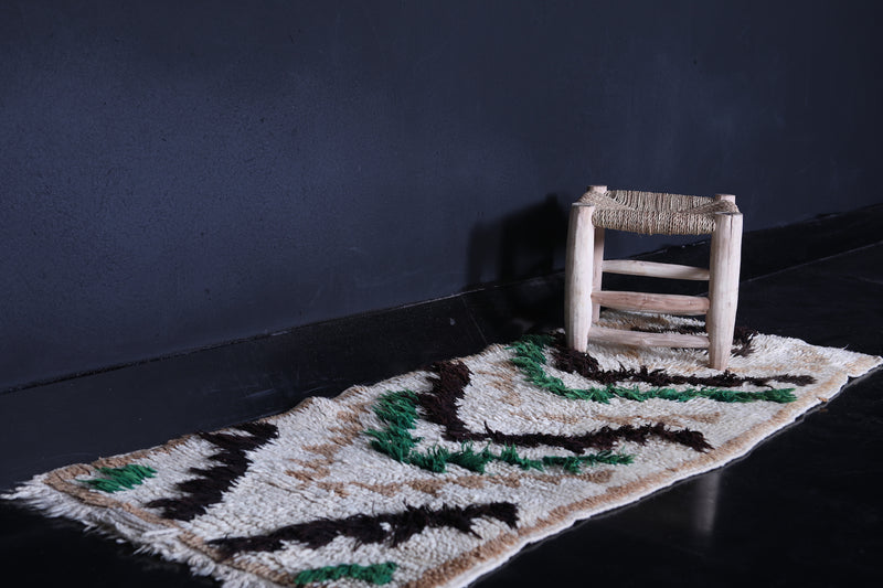 Moroccan Runner Rug 2.1 x 5.5 FT - Handwoven Chevron Design - moroccan rug