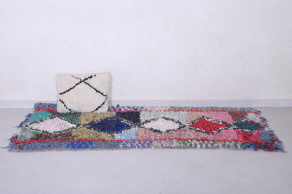 Colorful Long Moroccan rug runner 2.7 X 7 Feet