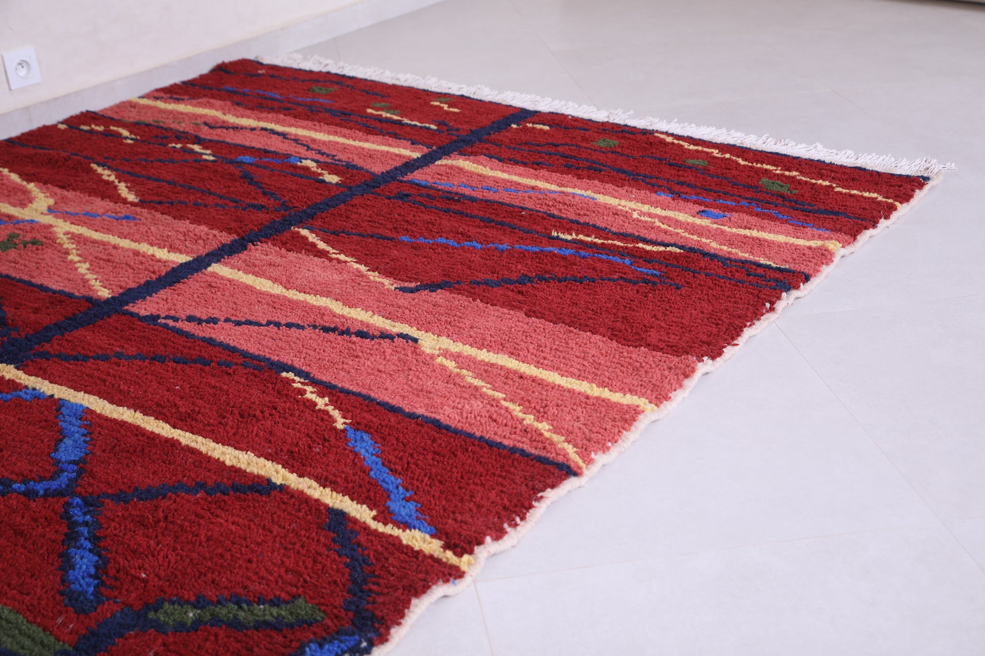 Moroccan red rug - Moroccan Rug - Hand Knotted Rug - Custom Rug