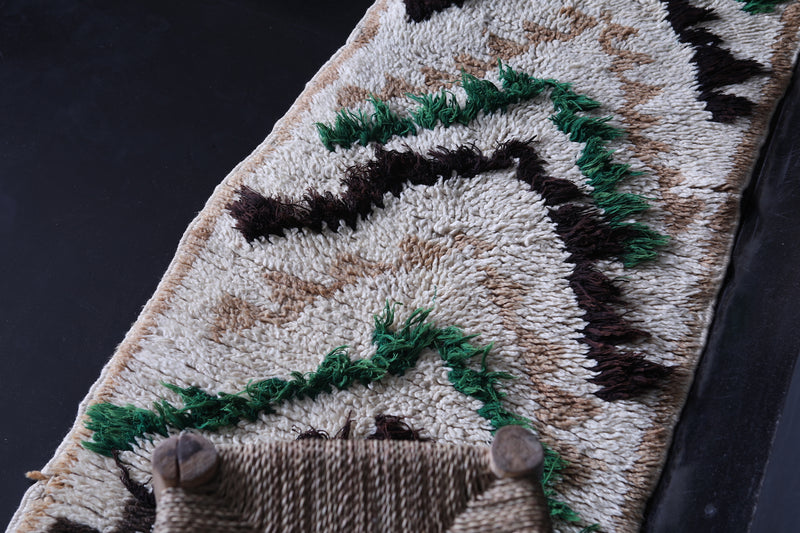 Moroccan Runner Rug 2.1 x 5.5 FT - Handwoven Chevron Design - moroccan rug