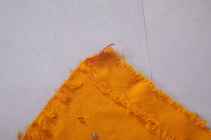 Yellow moroccan handwoven kilim 2.8 FT X 4.4 FT