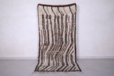 Vintage handmade moroccan berber azilal rug 3.7 FT X 7.9 FT