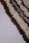 Vintage handmade moroccan berber azilal rug 3.7 FT X 7.9 FT