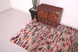 Boucherouite moroccan rug 4.3 x 7.4 Feet