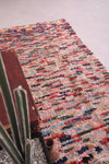 Boucherouite moroccan rug 4.3 x 7.4 Feet