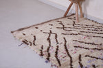 Beige Moroccan rug 3.9 X 6.2 Feet
