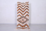 Vintage handmade moroccan berber runner rug 2.4 FT X 6.2 FT