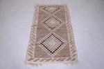 Vintage handmade moroccan runner rug 2.8 FT X 5.3 FT