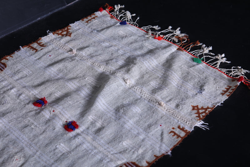 Moroccan Handwoven Berber Kilim - Artisan Craft 1.9x3 FT - Handwoven Kilim