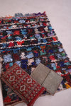 Vintage Moroccan Boucherouite rug 3.4 FT X 5.3 FT