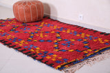 Red Moroccan rug 4.3 X 7.3 Feet