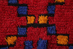 Red Moroccan rug 4.3 X 7.3 Feet