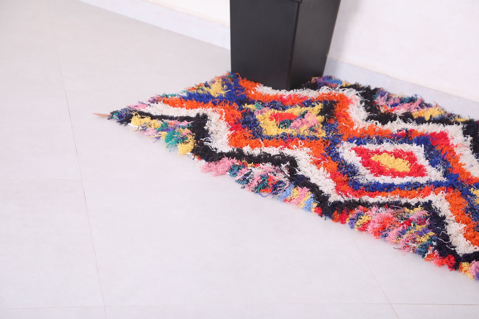Colorful Moroccan runner rug 2.6 X 7 Feet