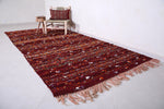 Wool and Silk Berber Kilim 5.5 ft x 10.9ft