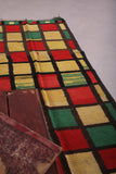 Vintage handmade moroccan runner rug 3.4 FT X 9.3 FT