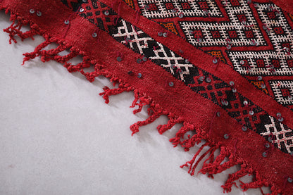 Handwoven berber rug 5.6 ft x 10.3 ft