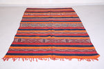 Vintage Moroccan kilim rug 5.2 ft x 8.8 ft