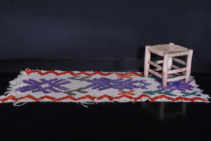 Colorful Handmade Runner Rug 2.1 X 5.1 Feet