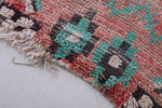 Vintage handmade moroccan berber runner rug 2.9 FT X 7.4 FT
