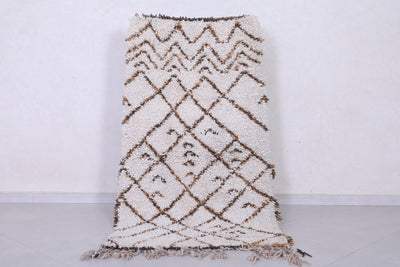 Moroccan Handmade Rug – Ivory Berber Pattern 3.1 x 5.7 FT - Runner moroccan rugs