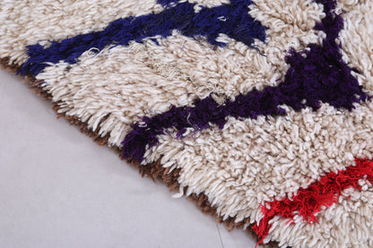 vintage handmade moroccan berber runner rug 2.6 FT X 5.1 FT