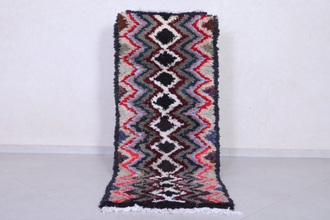 Vintage handmade moroccan berber runner rug  2.6 FT X 6.2 FT
