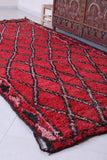 Vintage moroccan rug 4.6 X 9.8 Feet